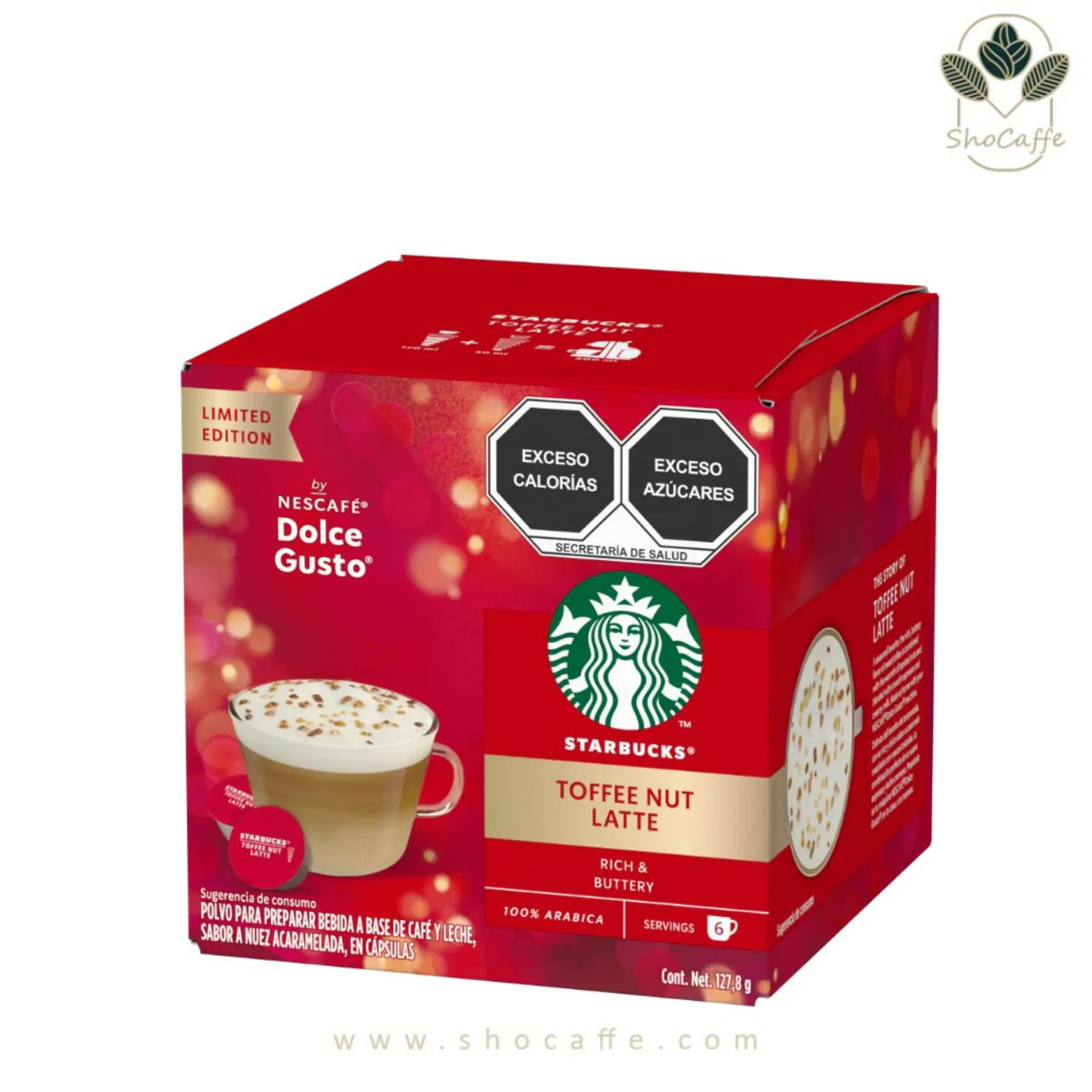 کپسول قهوه دولچه گوستو استارباکس مدل تافی نات Toffee Nut Latte